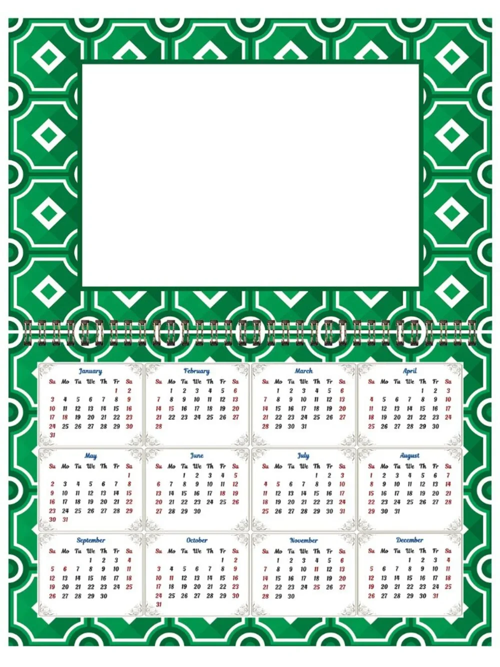 Personalized Custom 2027 Personalized Custom - 12 Months Calendar 8.5x11In. 015